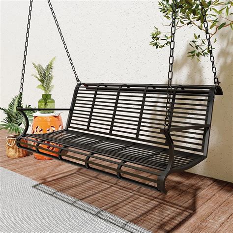 swing metal stand|metal swing bench for patio.